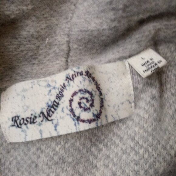 Rosie Niera Antrhopologie Blazer Jacket 100% Wool Tree Applique Gray Large Women - Picture 7 of 9